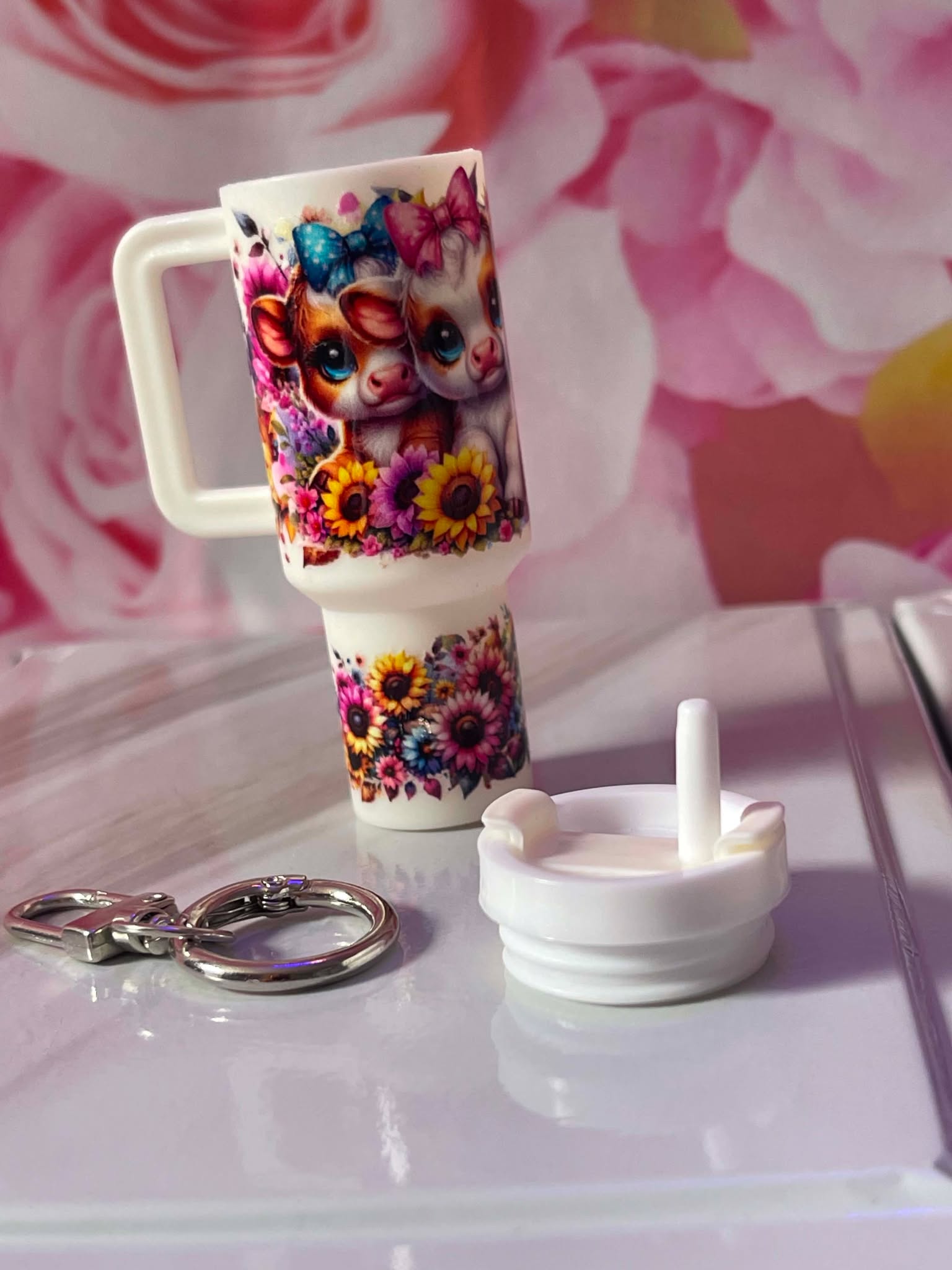 cup keyring (triplet cow)