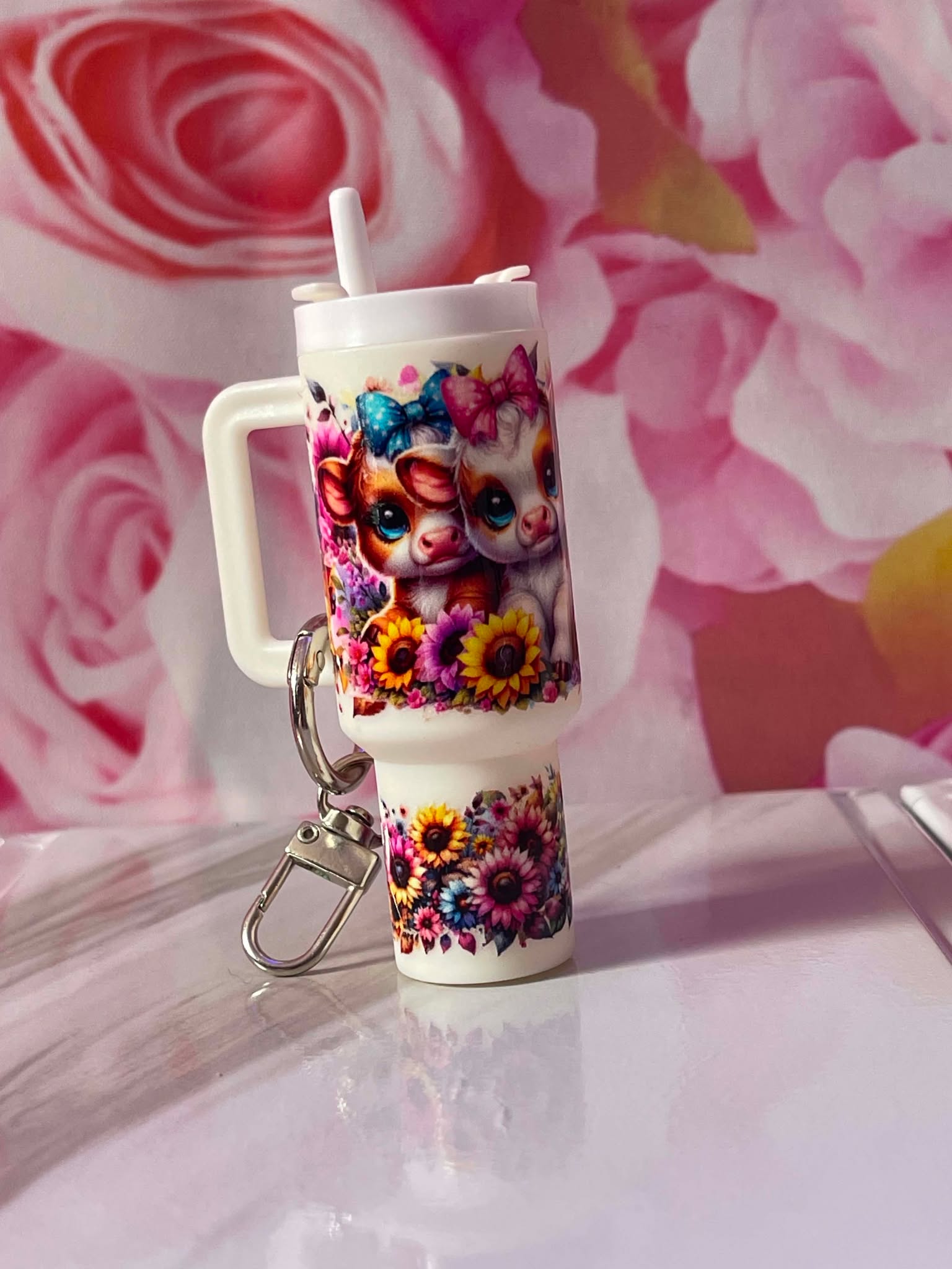 cup keyring (triplet cow)