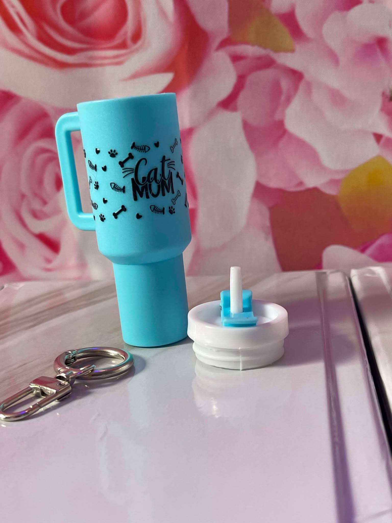 mini cup keyring (CAT MUM)